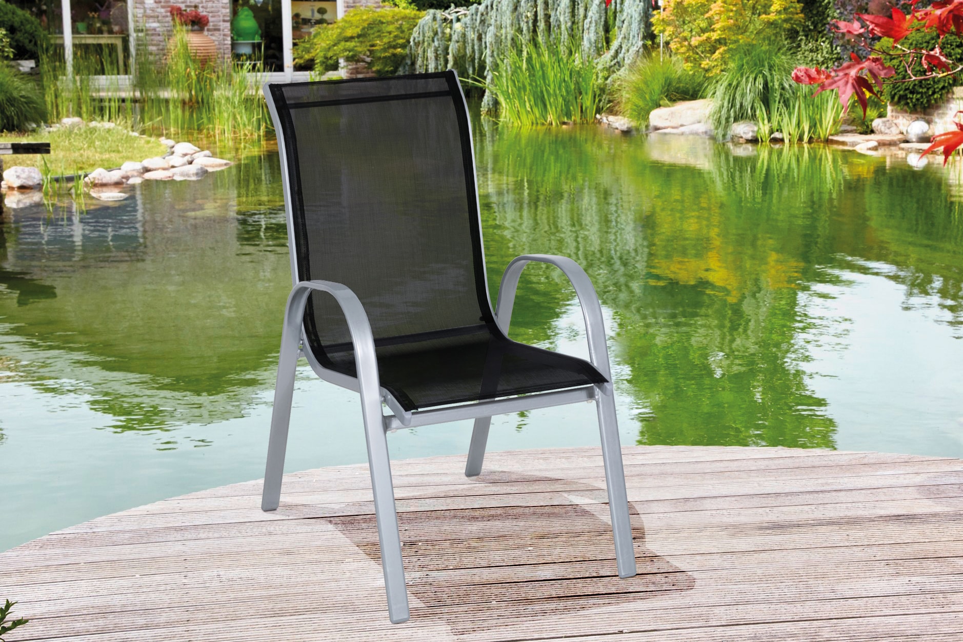 Stapelsessel Dublin, silberfarben 