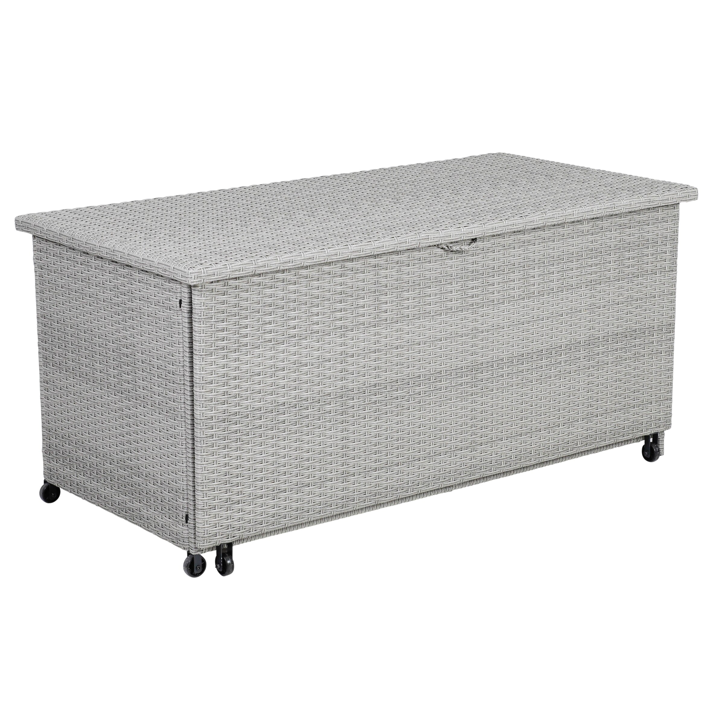 Ausziehbare Kissenbox, Stahl, grau-braun 