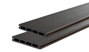 Terrassenkomplettset WPC Hohlkammer anthrazit, inkl. Unterkonstruktion und Montagezubehör für ca. 10 m² 