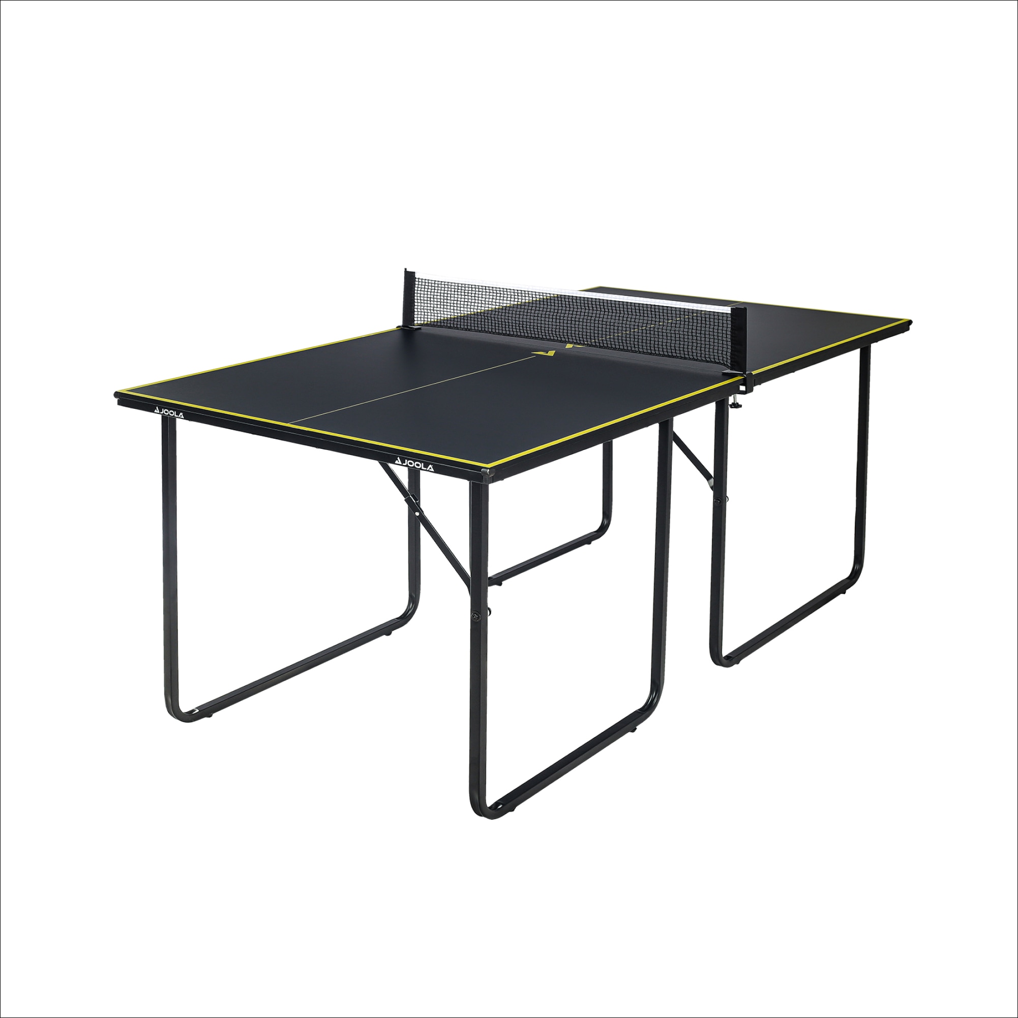 JOOLA Indoor Tischtennisplatte MIDSIZE, klappbarer Tischtennistisch, klein inkl. Tischtennisnetz, dark-grey, 168 x 84 x 76 cm 