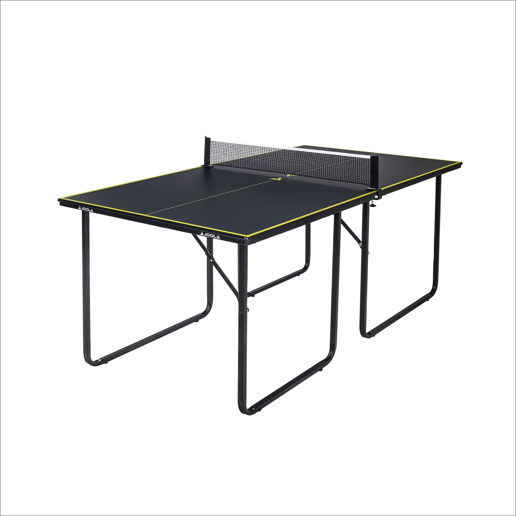 JOOLA Indoor Tischtennisplatte MIDSIZE, klappbarer Tischtennistisch, klein inkl. Tischtennisnetz, dark-grey, 168 x 84 x 76 cm