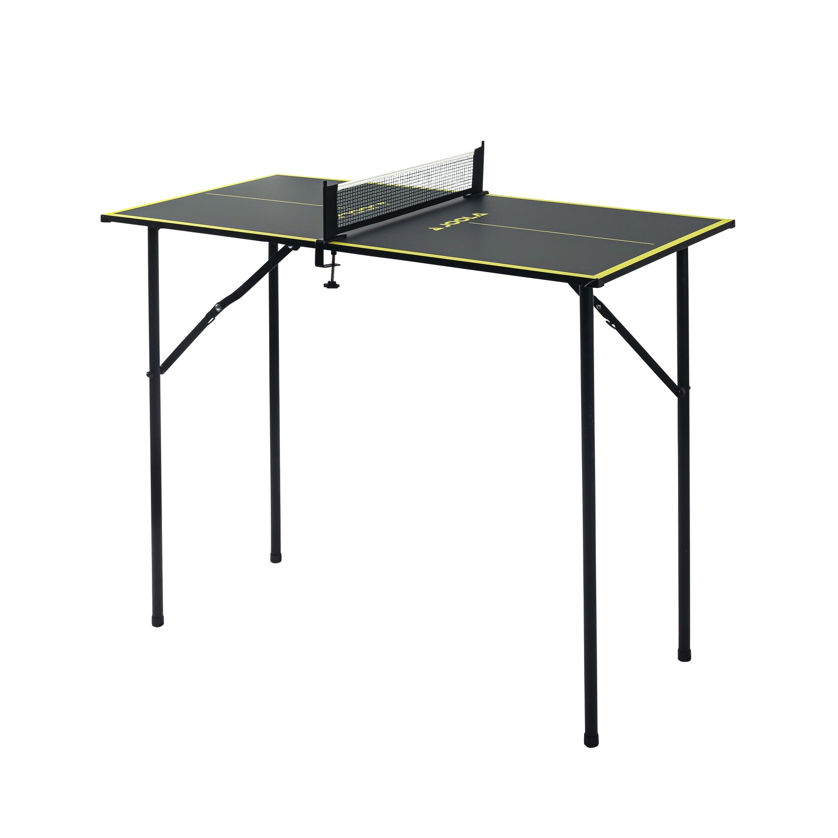 JOOLA Tischtennisplatte MINI inkl. Tischtennisnetz, klappbar, klein, 90 cm x 45 cm x 76 cm, dark-grey