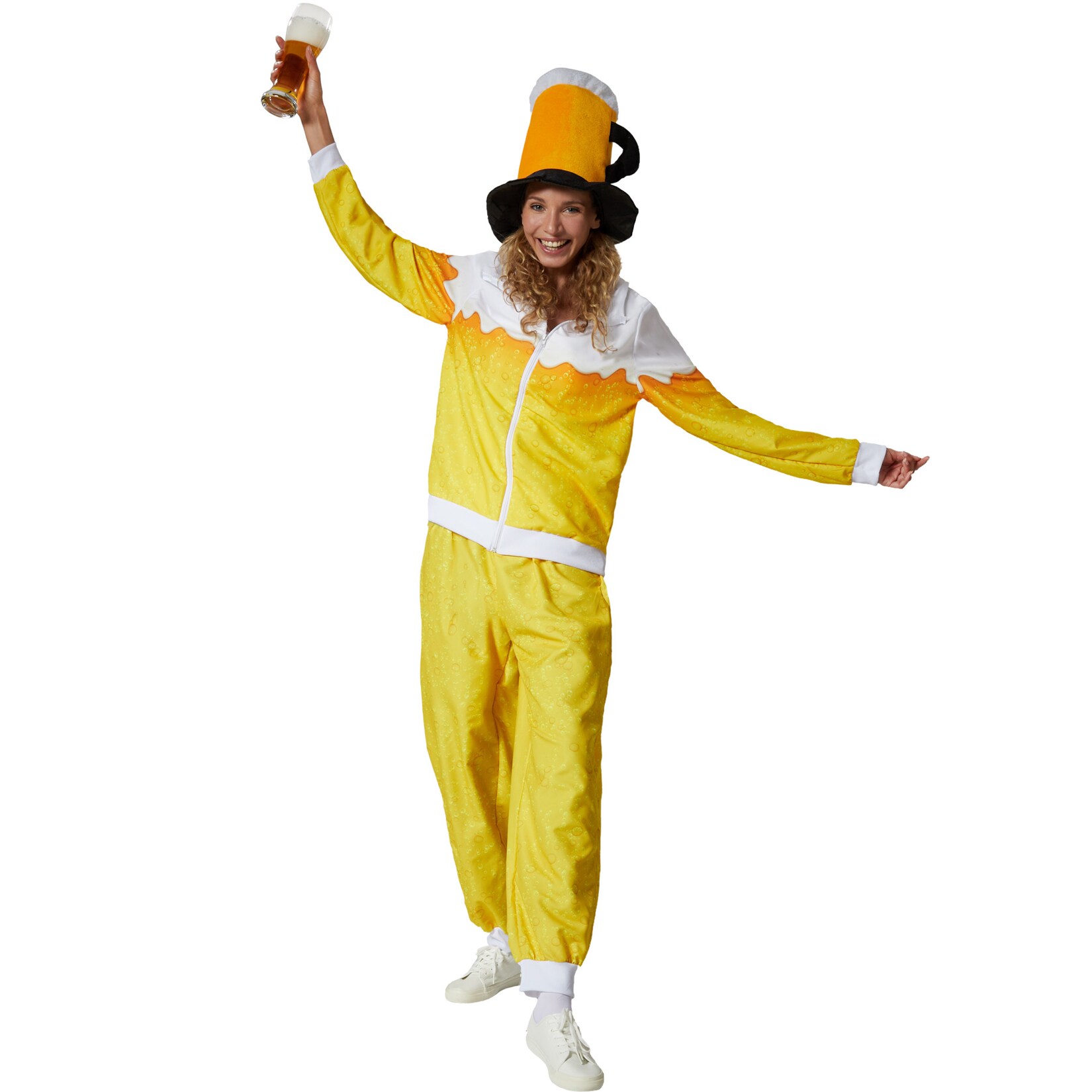 tectake® Damenkostüm Bier Jogginganzug