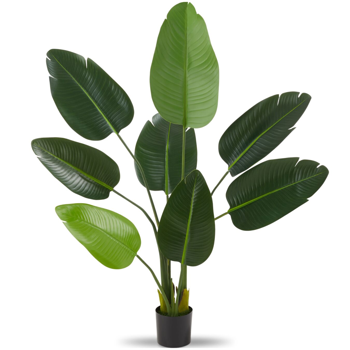 tectake&reg; K&uuml;nstlicher Paradiesvogelbaum, verschiedene Gr&ouml;&szlig;en, mit gro&szlig;en, umweltfreundlichen PEVA-Bl&auml;ttern, stabiler Kunststoff-Blumentopf 