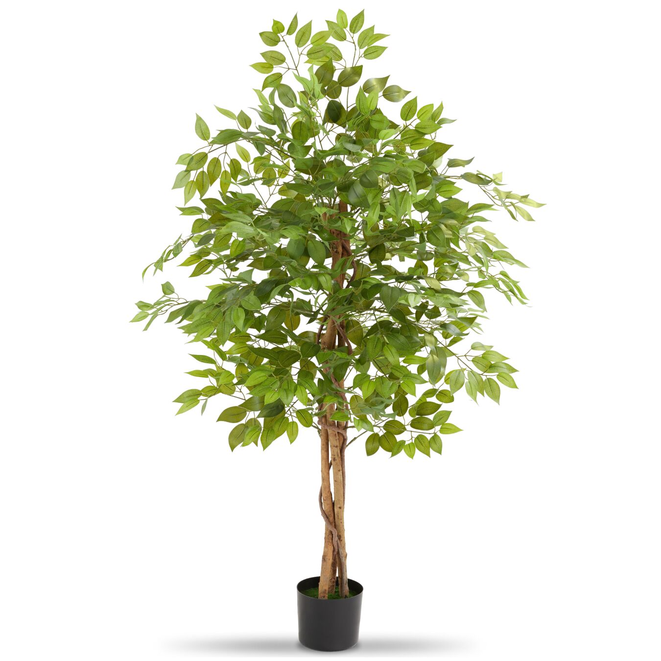 tectake&reg; K&uuml;nstlicher Ficusbaum, verschiedene Gr&ouml;&szlig;en, mit viel Volumen, stabiler Kunststoff-Blumentopf 