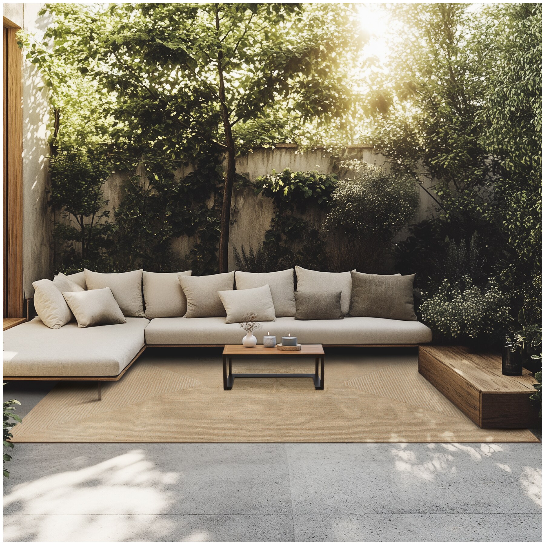 tectake&reg; Geflochtener Teppich, verschiedene Gr&ouml;&szlig;en, aus Jute- und Kunstfasern, strapazierf&auml;hig und pflegeleicht 