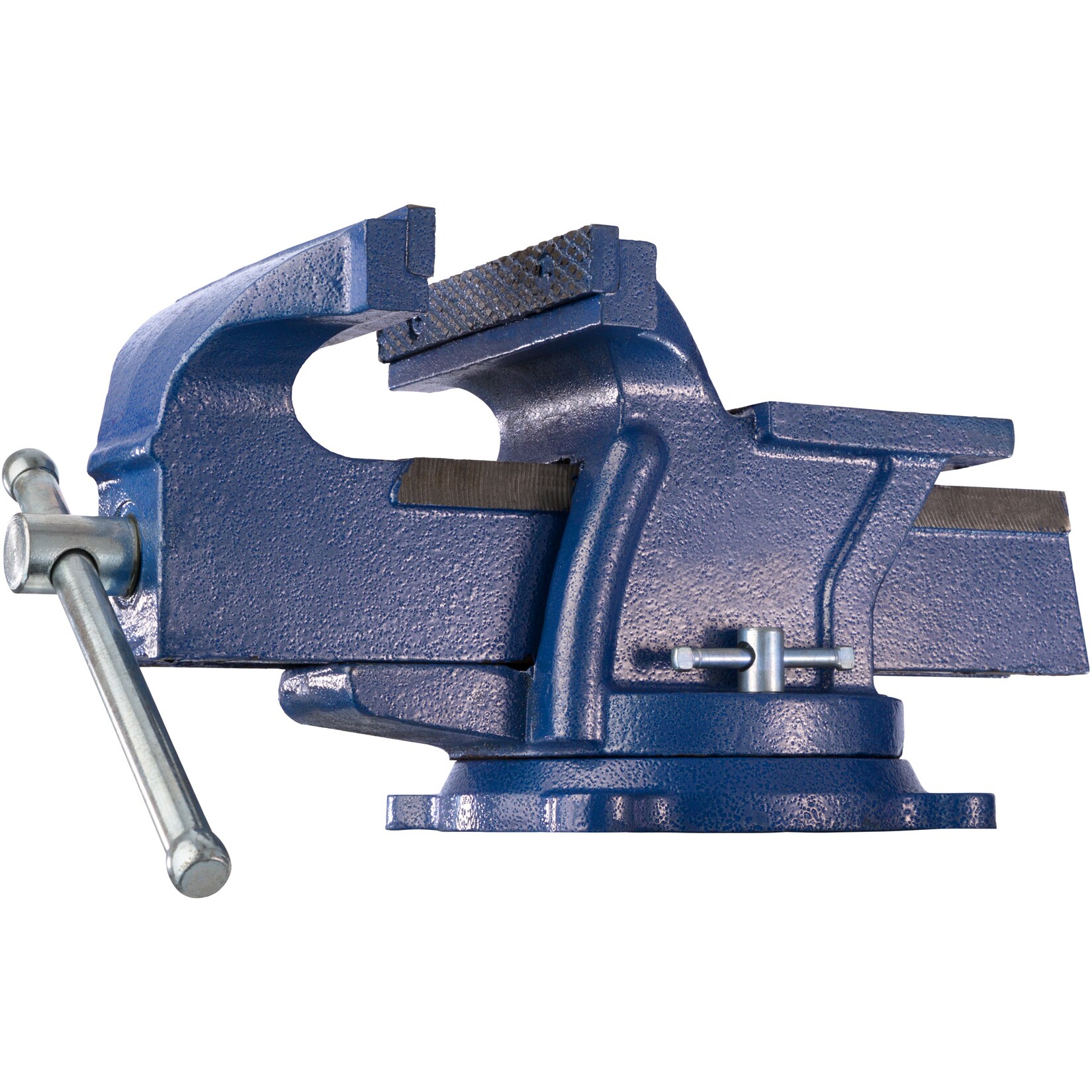 tectake® Schraubstock, aus Gusseisen, 360° drehbar, 2 Arretierungsschrauben, 3 Anschraublöcher