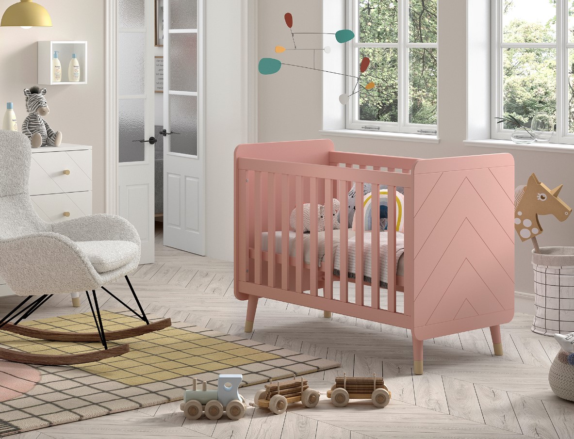 BILLY Babybett LF 60 x 120 cm, m. verst. Lattenrost - versch. Ausf&uuml;hrungen - Rosa 