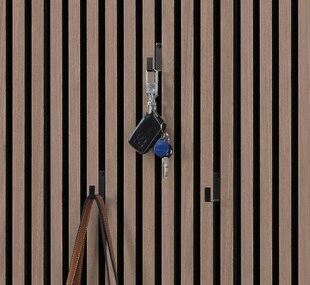 Kleiderhaken für Akustikpaneel RASTO 3er Set - Schwarz 