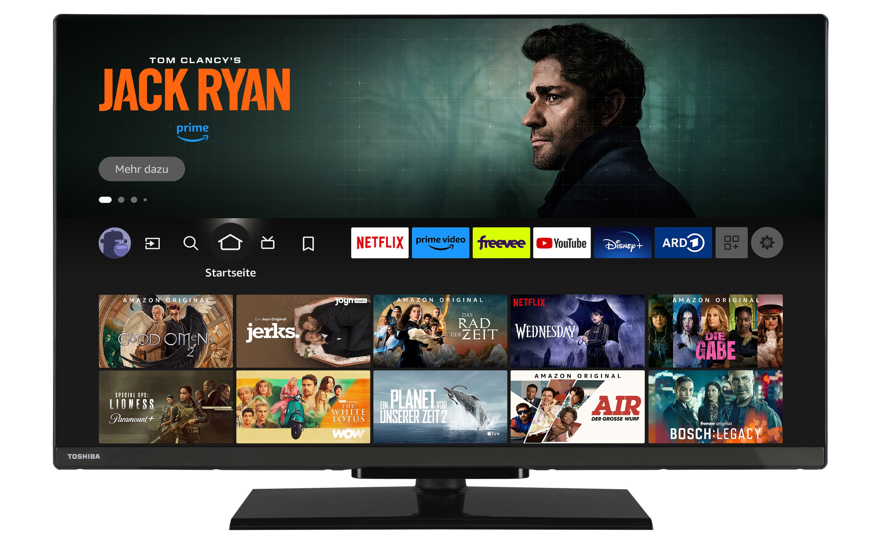 Toshiba 32 Zoll Fernseher Fire TV (HD-Ready, HDR, Smart TV, Triple-Tuner, Alexa Built-In, Bluetooth) 32WF3F63DAZ 