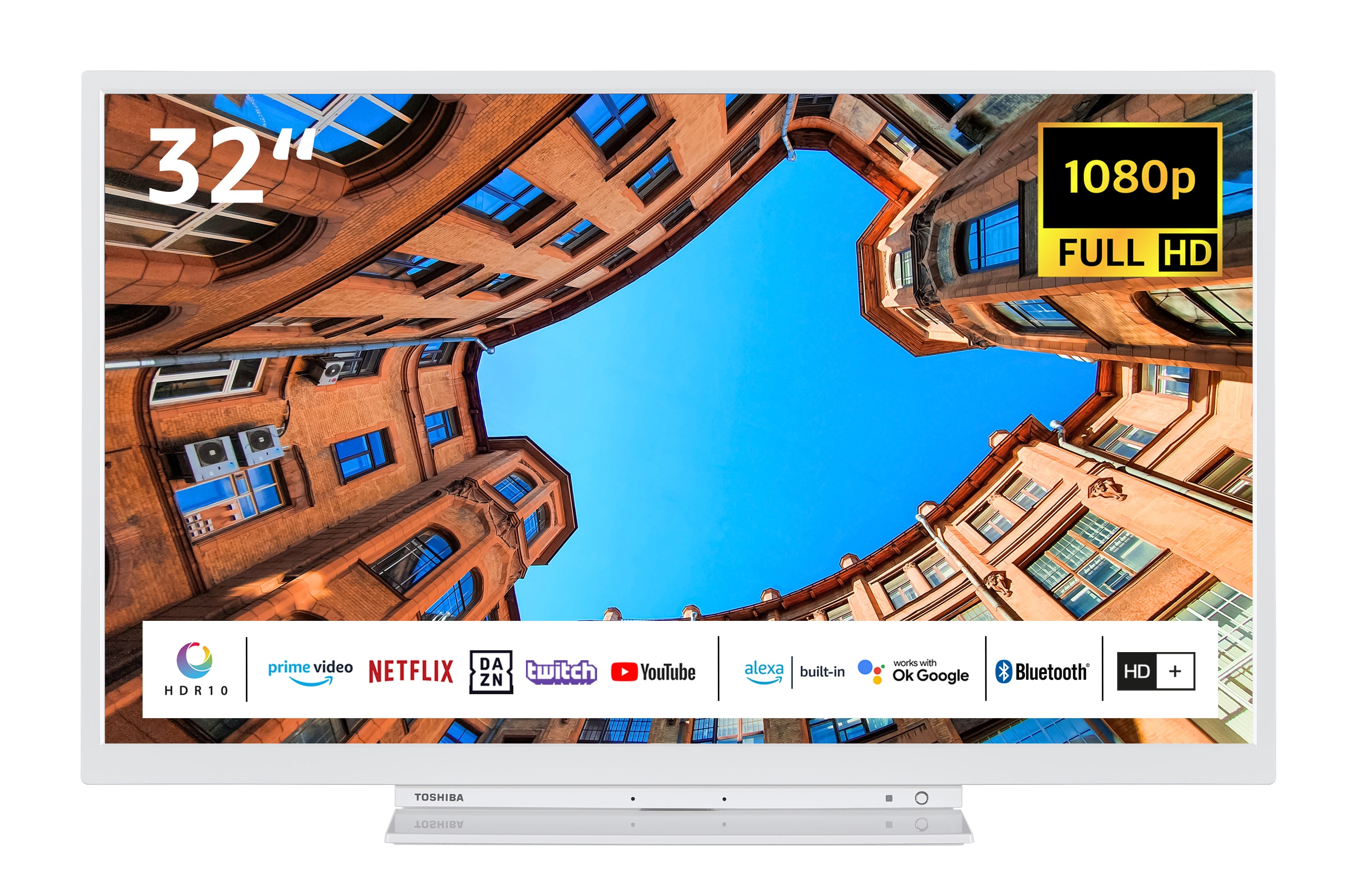 Toshiba 32LK3C64DAW 32 Zoll Fernseher/Smart TV (Full HD, HDR, Alexa Built-In, Triple-Tuner) 
