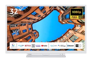 Toshiba 32LK3C64DAW 32 Zoll Fernseher/Smart TV (Full HD, HDR, Alexa Built-In, Triple-Tuner) 