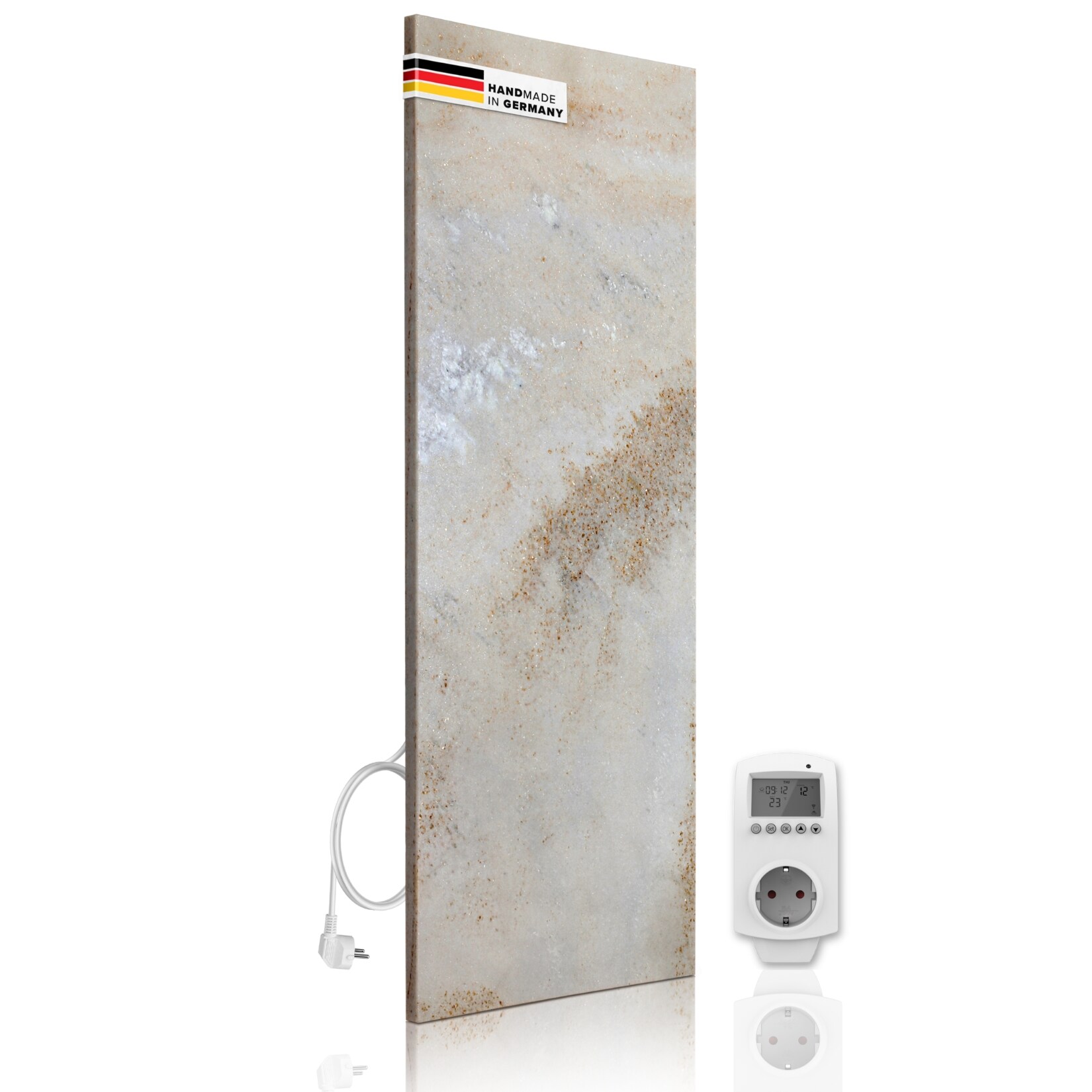 Naturstein Infrarotheizung 800 Watt mit WIFI Smart Home Thermostat I Energiesparende Infrarot Wandheizung I 5 Jahre Garantie I Made in Germany I Shiva