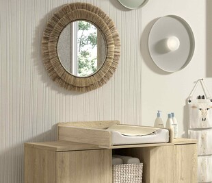 SAM Wickelaufsatz für die Kommode Sam, , Ausf. Eiche Melamin Dekor 