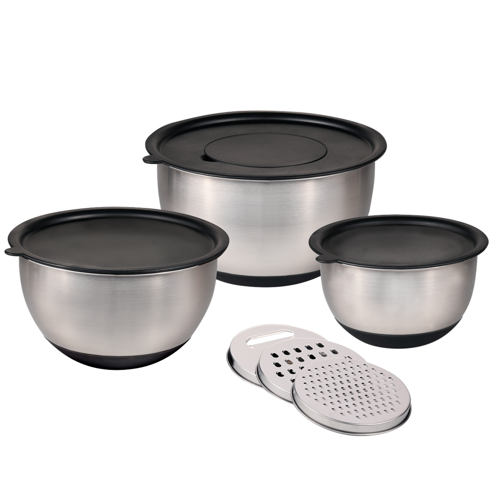 KESPER R&uuml;hrsch&uuml;ssel, 3 Set, inkl. 3 Reiben 