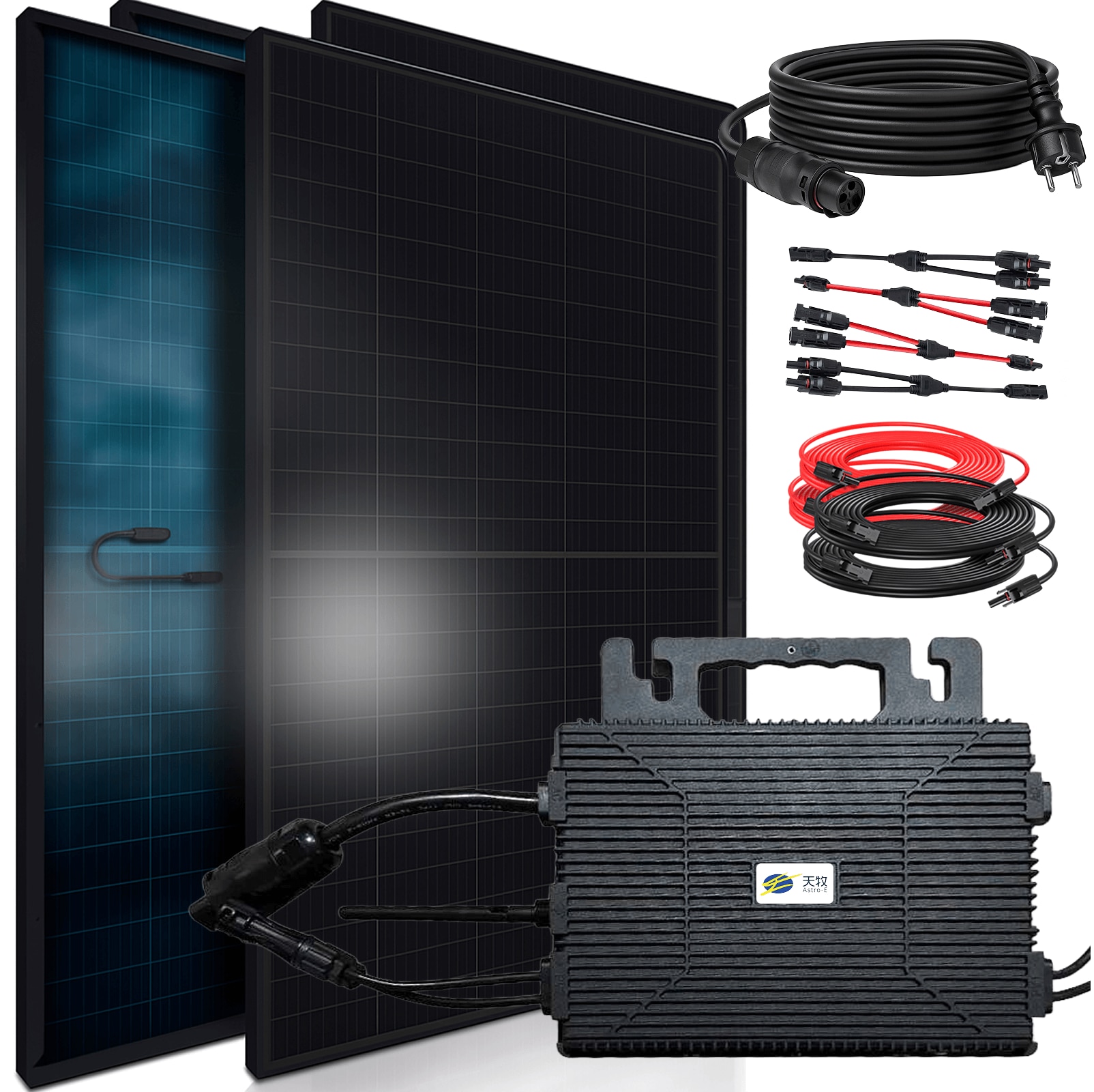SUNNIVA 1840W Balkonkraftwerk BIFAZIAL FULLBLACK Komplett