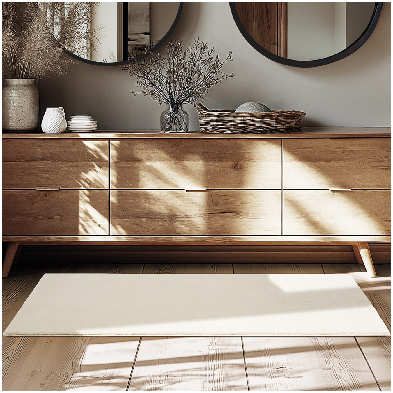 tectake&reg; Kurzflorteppich, verschiedene Gr&ouml;&szlig;en und Farben, allergikerfreundlich, rutschfeste Unterseite 