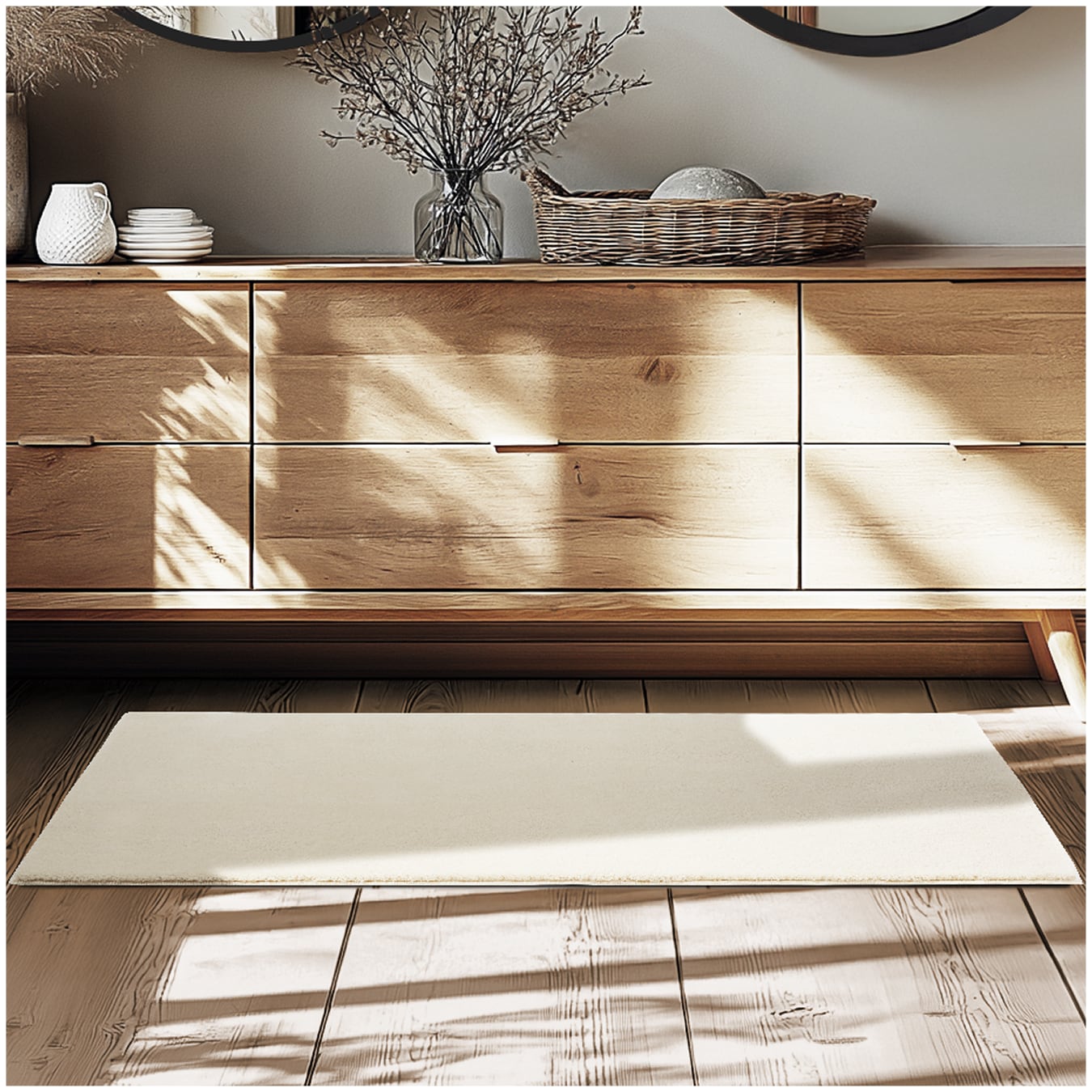 tectake&reg; Kurzflorteppich, verschiedene Gr&ouml;&szlig;en und Farben, allergikerfreundlich, rutschfeste Unterseite 