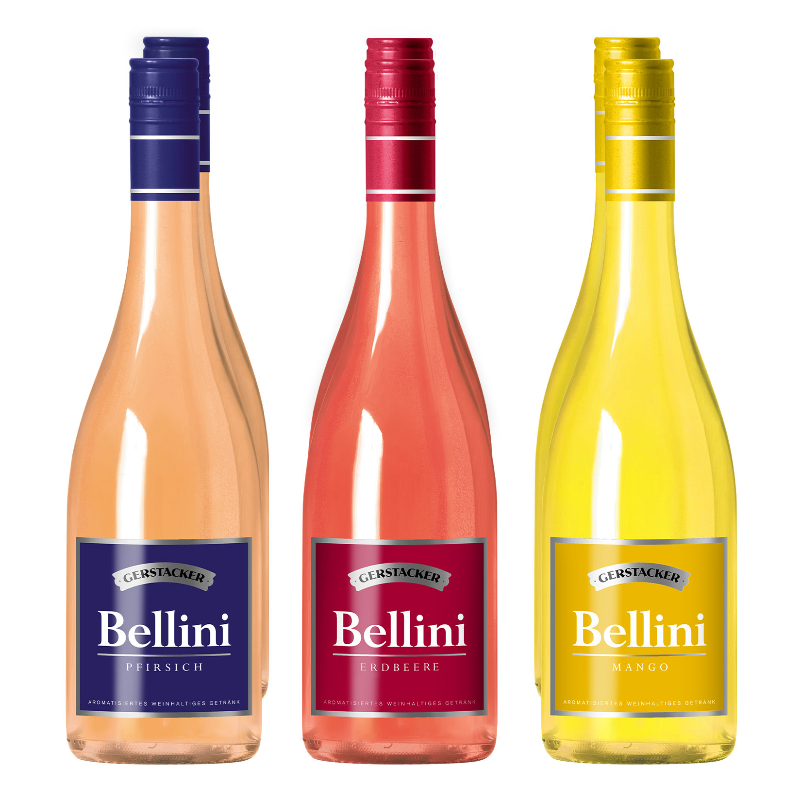 Gerstacker Bellini Pfirsich, Erdbeer, Mango 5,0 % vol 6 x 0,75 Liter 
