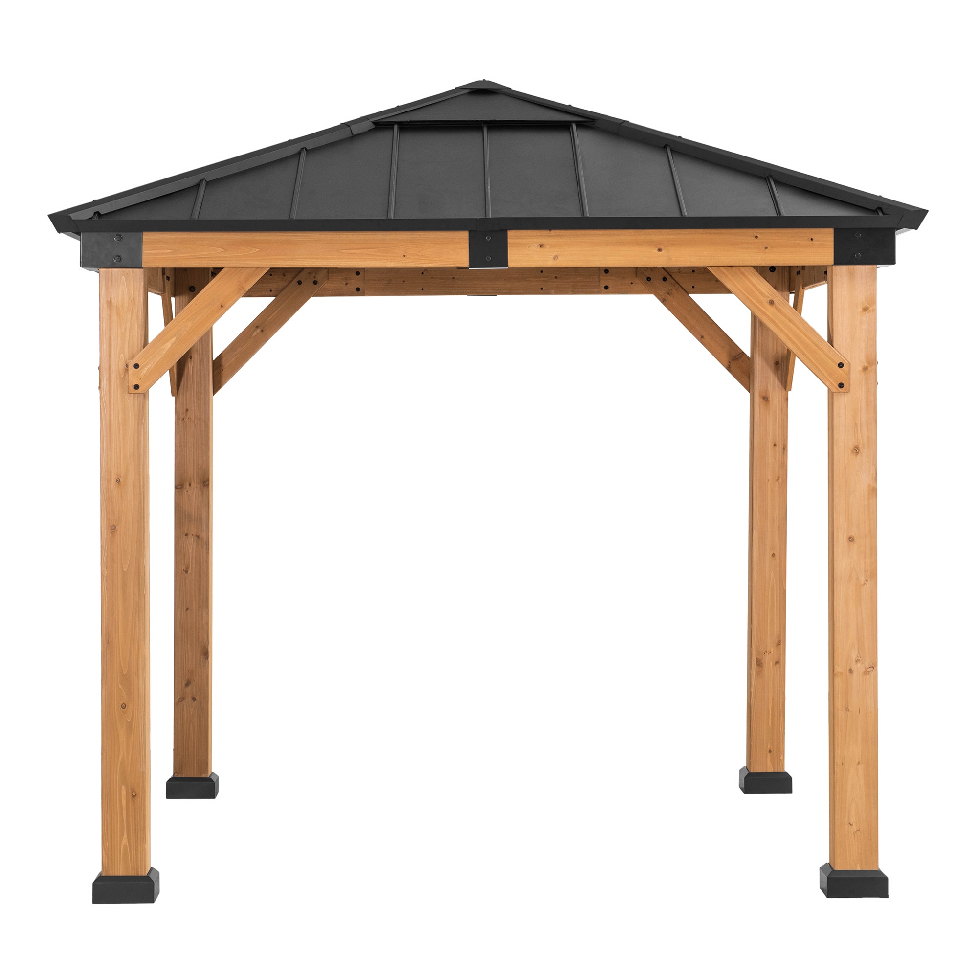 Sunjoy Pavillon Zedernholz Gazebo RAPI - 273cm x 273cm, anthrazit 