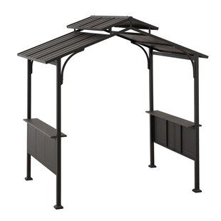 Sunjoy Stahl Grill Pavillon Gazebo ASPE - 152cm x 244cm, schwarz 