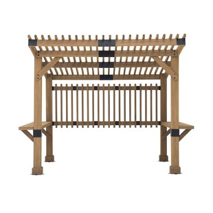 Sunjoy Whirlpool-Pavillon Zedernholz Pergola KRONE - 275cm x 310cm, braun 