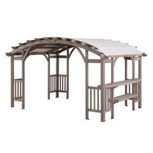 Sunjoy Zedernholz Pergola DAJTI - 305cm x 427cm, grau 