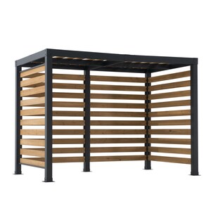 Sunjoy Stahl Pergola/Pavillon MARAO - 191cm x 313cm, schwarz/braun 