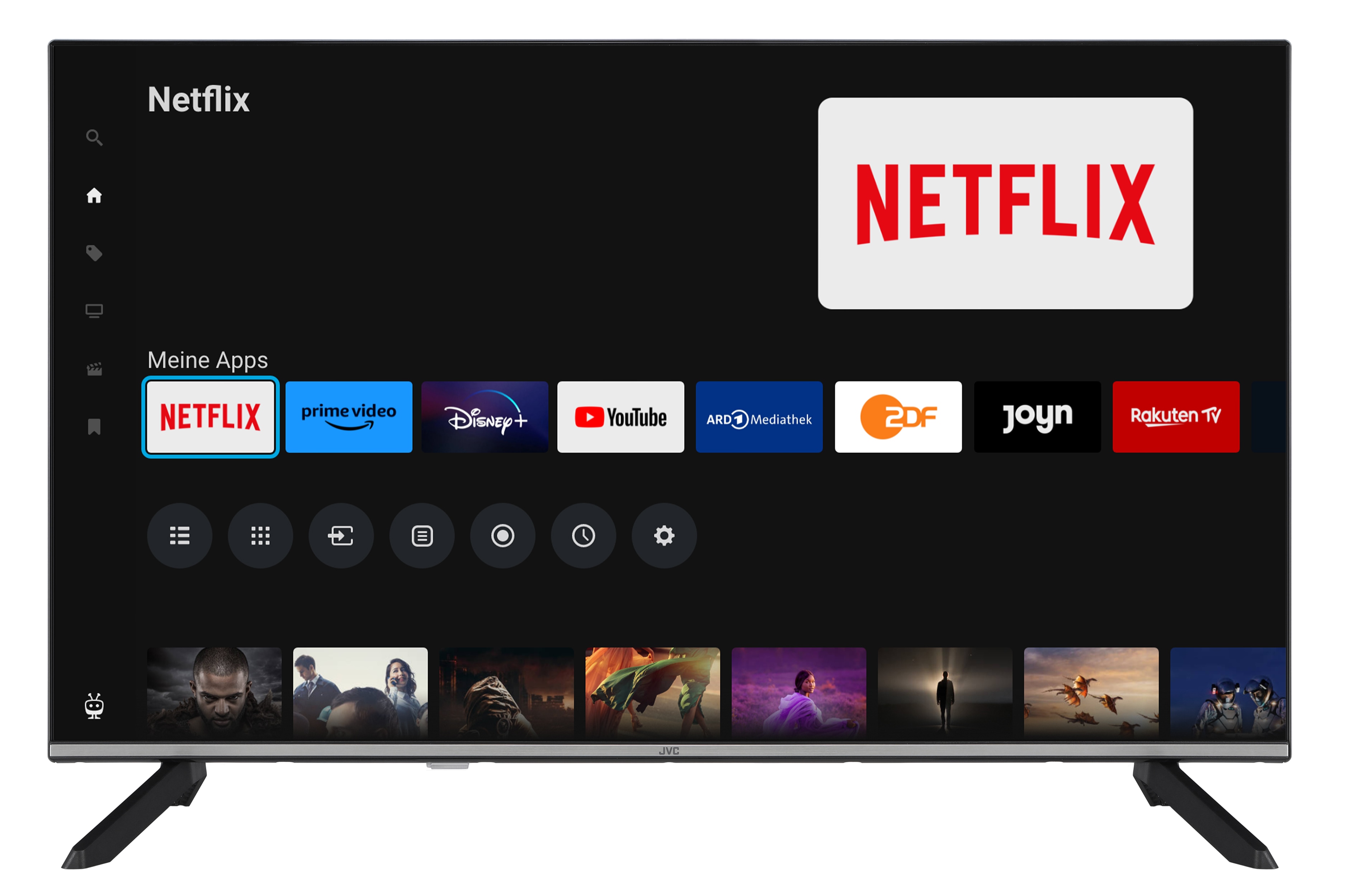 JVC LT-43VF7555 Fernseher 43 Zoll Smart TV powered by TiVo, Full HD, HDR TV mit Triple-Tuner, LED TV 