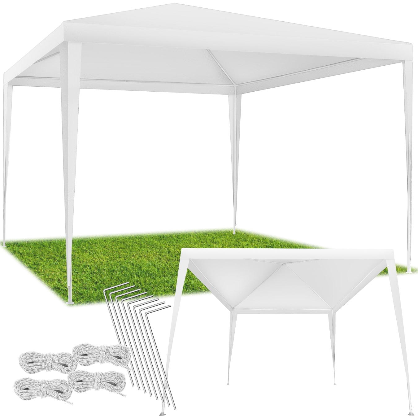 tectake&reg; Pavillon, 3 x 3 m, mit UV-Schutz, wasserdicht 