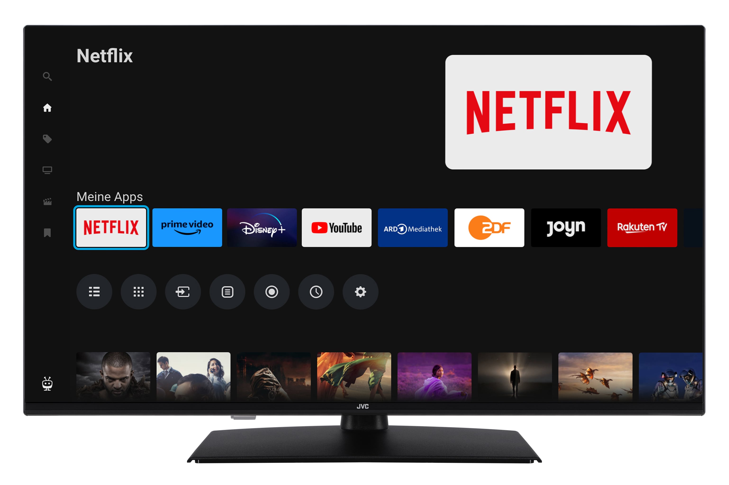 JVC LT-40VF5355 40 Zoll Fernseher Smart TV (Full HD, HDR, Triple Tuner, 6 Monate HD+ inkl.) - schwarz 