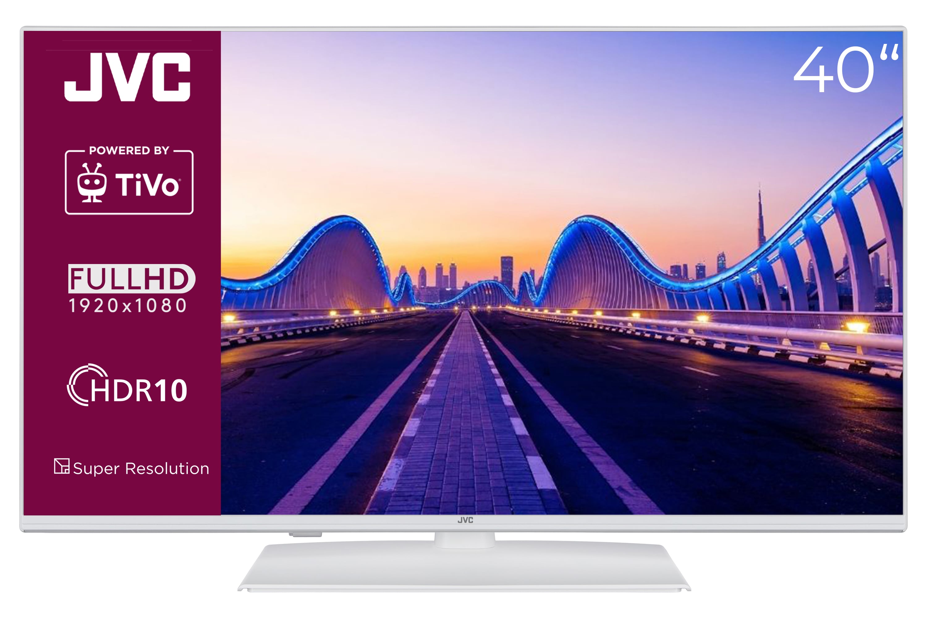 JVC LT-40VF5355W Fernseher 40 Zoll Smart TV by TiVo Full HD HDR TV Triple-Tuner 6 Monate HD+ (2026) 