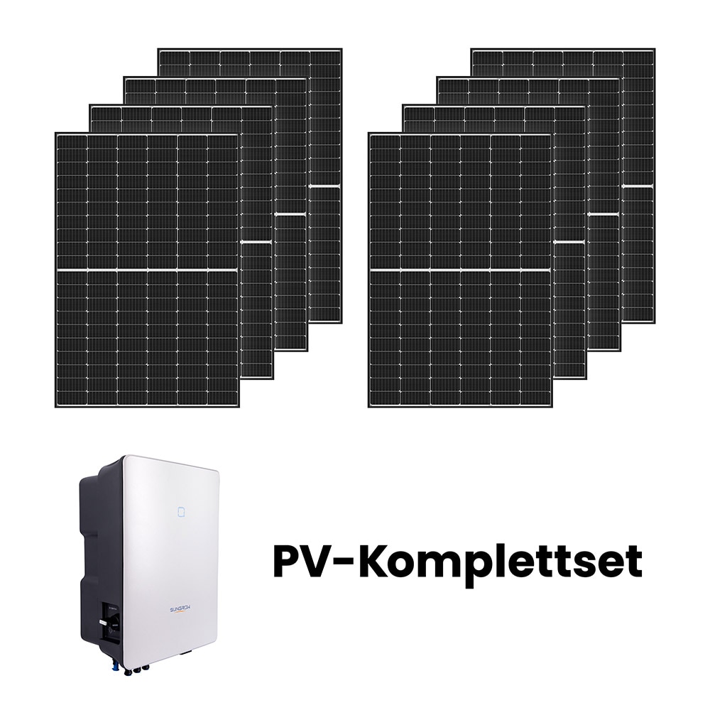 Photovoltaikanlage Solarpaneele + Wechselrichter - 3000 W SUNIQ 