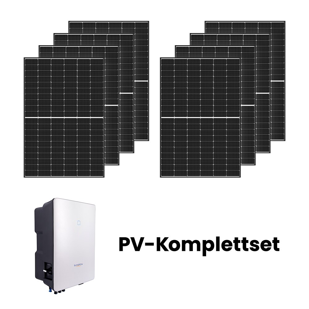 Photovoltaikanlage Solarpaneele + Wechselrichter - 3000 W SUNIQ