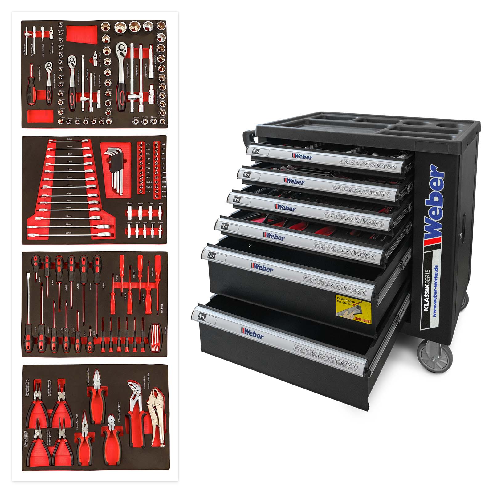 Weber Mobiler Werkstattwagen 154-teilig 