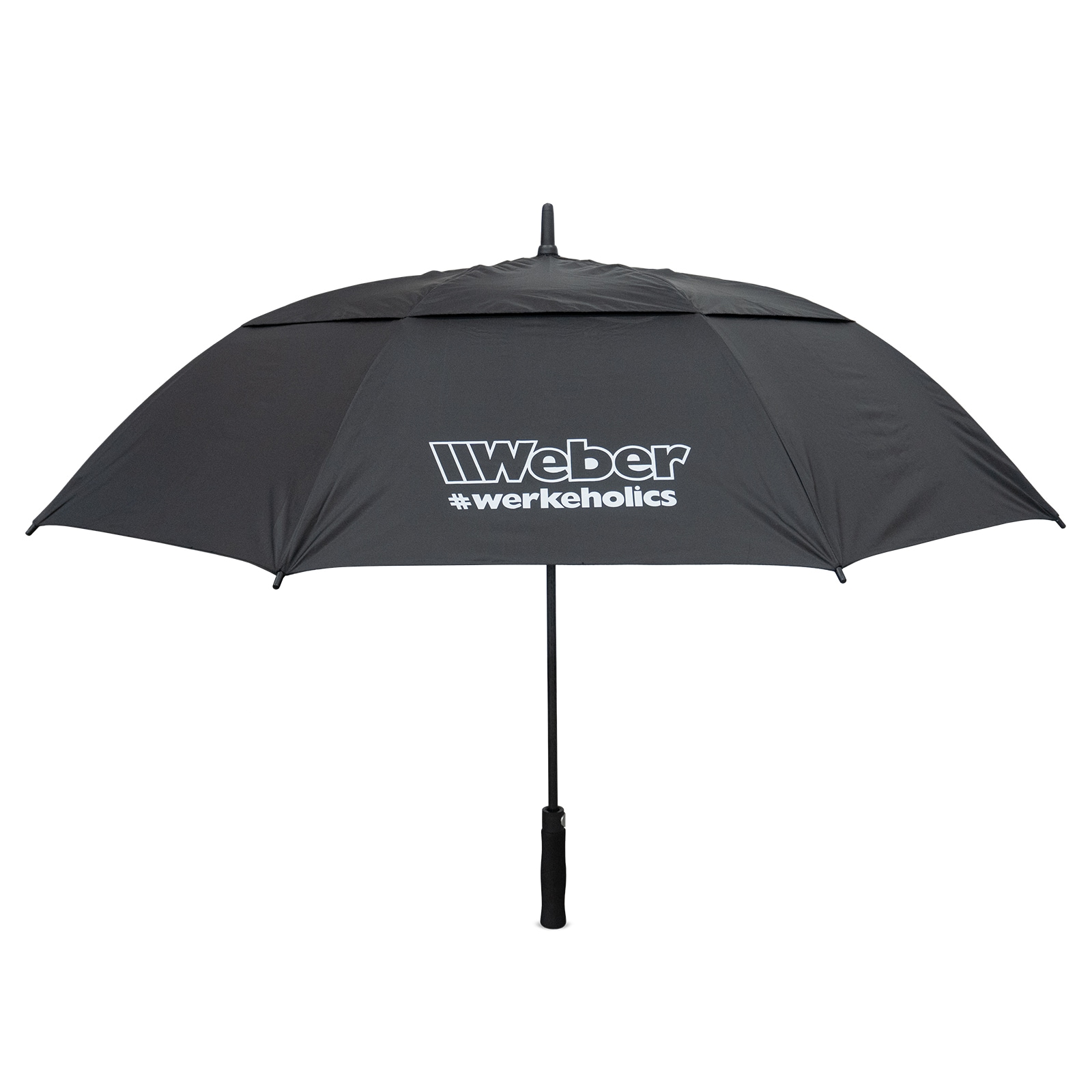 Weber #Werkeholics Regenschirm schwarz 