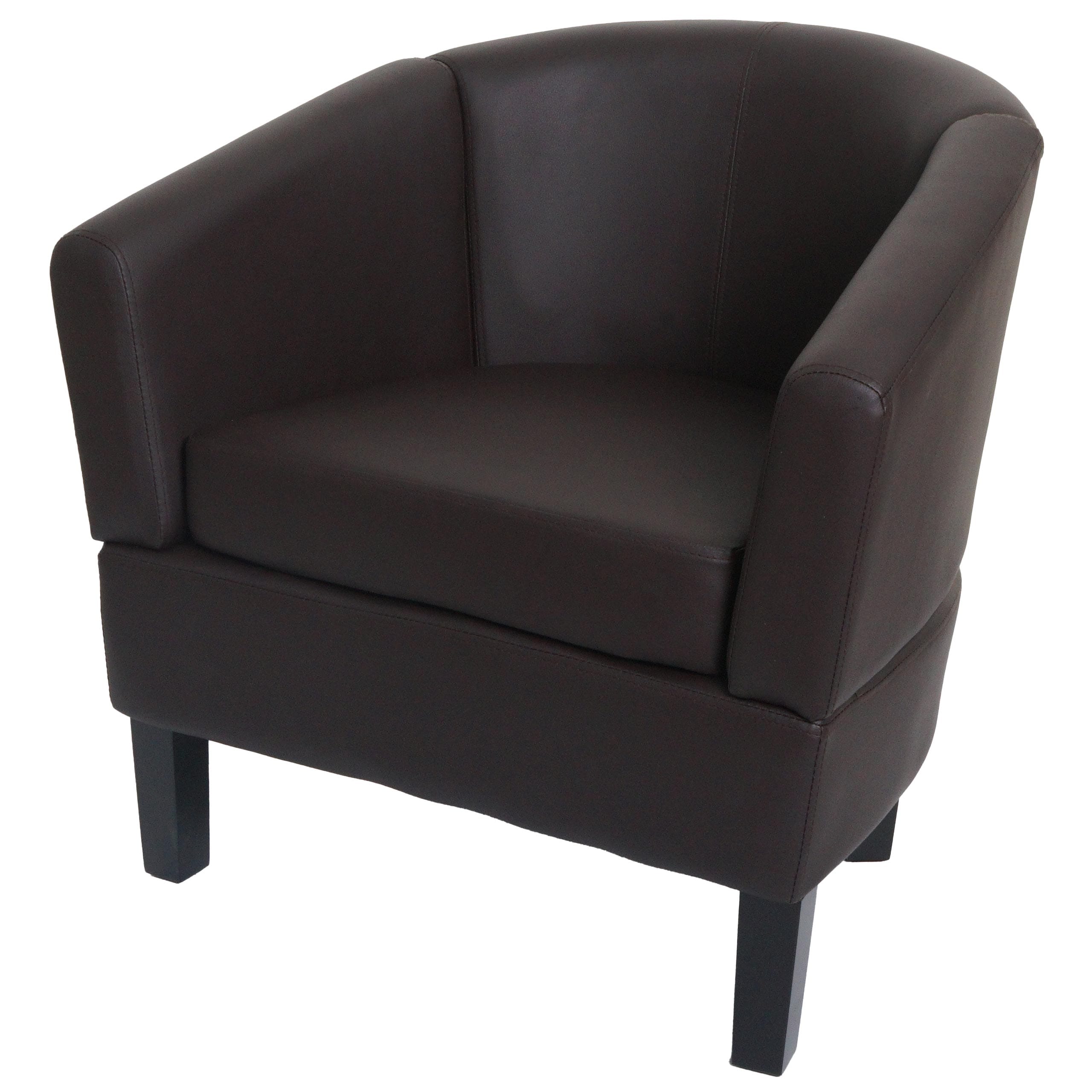 Lounge-Sessel MCW-O17, Sessel Clubsessel Cocktailsessel, MVG-zertifiziert Kunstleder ~ braun 