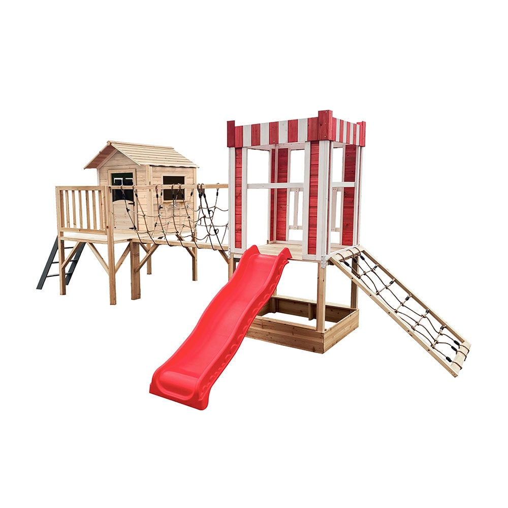 Home Deluxe Spielpark inkl. Rutsche WUNTERLAND Natur - 555 x 340 cm 