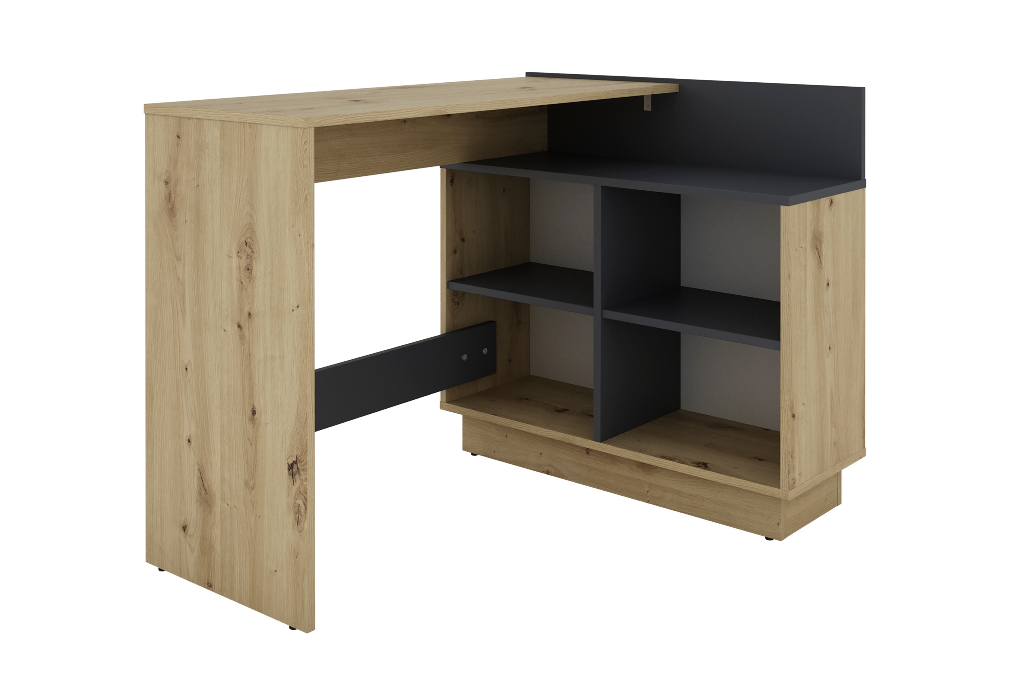 byLIVING Schreibtisch BERNI, 102 cm, Artisan/graphit, links u. rechts montierbar 