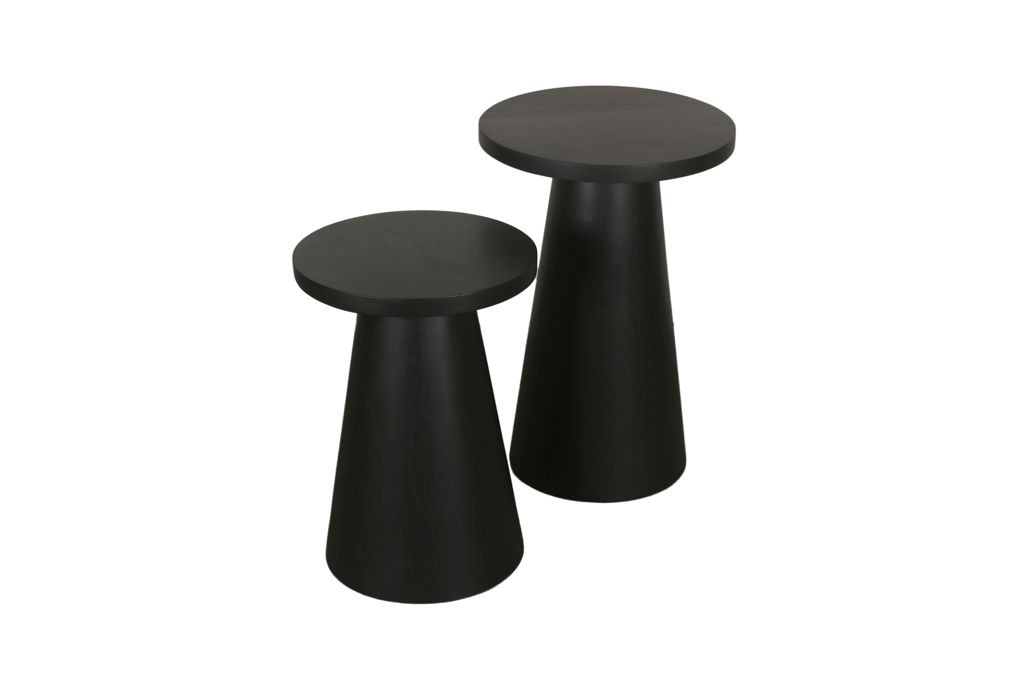 byLIVING Zweisatztisch CONE, Breite 35+40 cm, schwarz, zwei Tische 