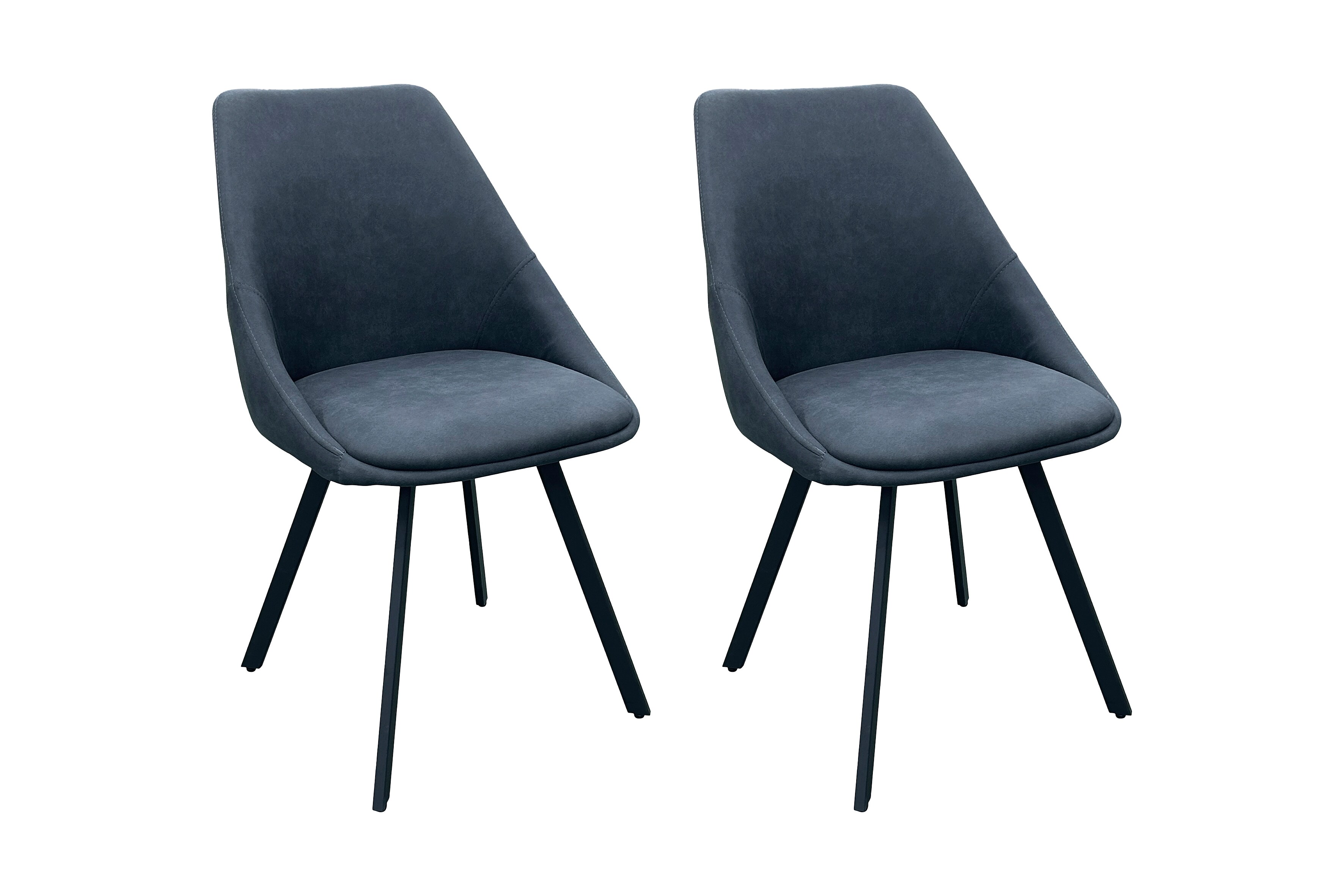 byLIVING Esszimmerstuhl JASPER, 2-er Set, Bezug anthrazit, Gestell schwarz 