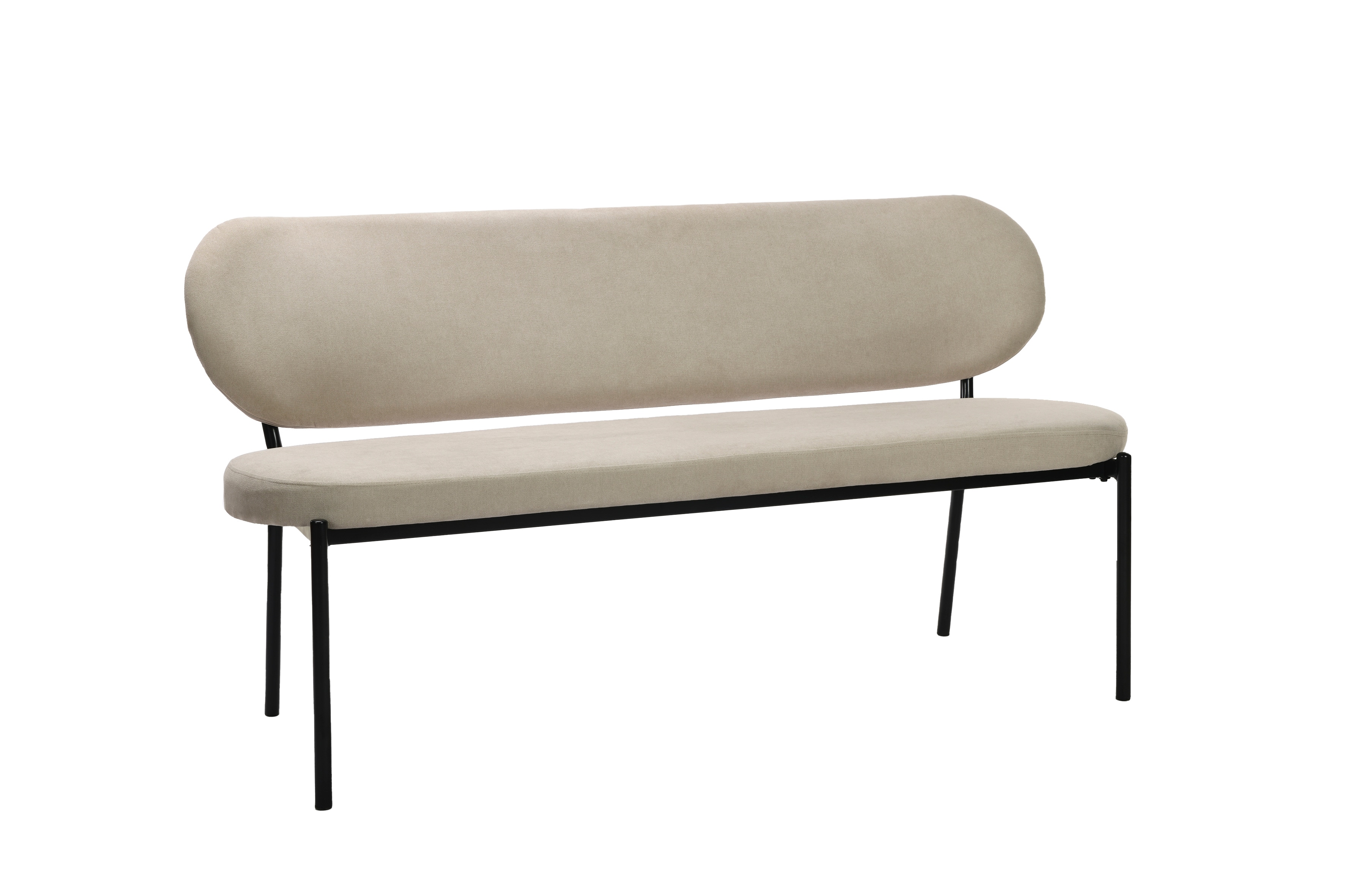 byLIVING Bank JERSEY, Breite 160 cm, taupe 