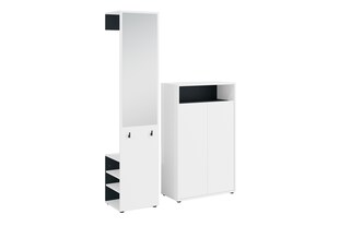 byLIVING Garderoben-Set LYON, Breite 110 cm, weiß/schwarz 