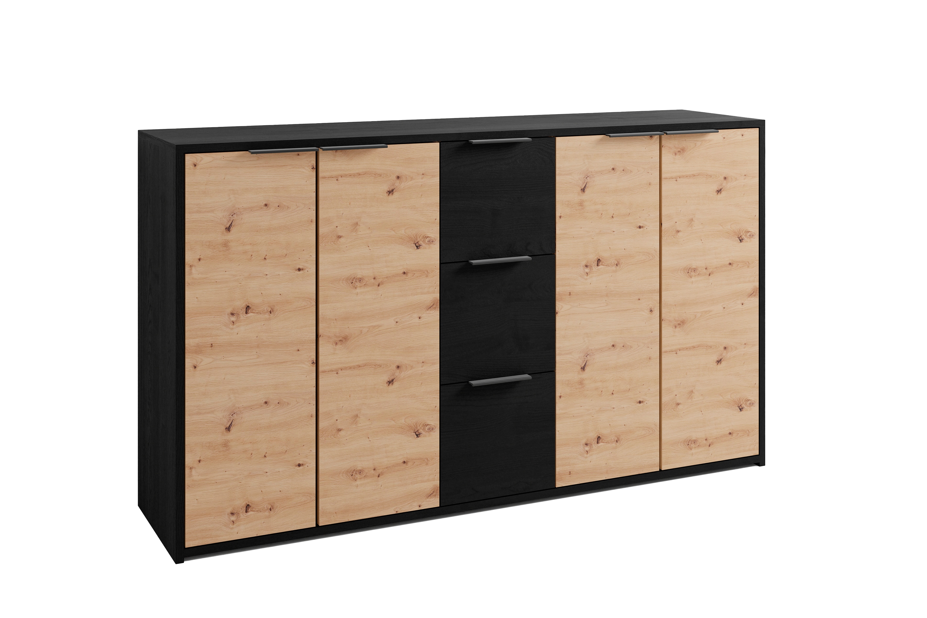 byLIVING Sideboard RIMINI, Breite 139 cm, Artisan Eiche (Eiche-Optik) 