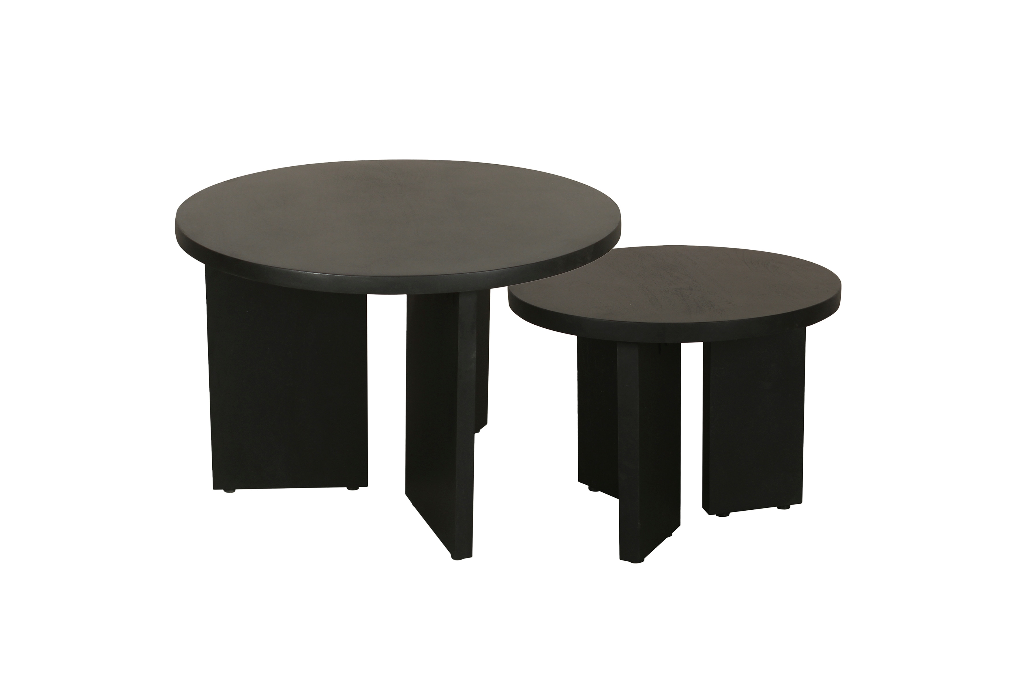 byLIVING Zweisatztisch ROUND, Breite 40+60 cm, schwarz 