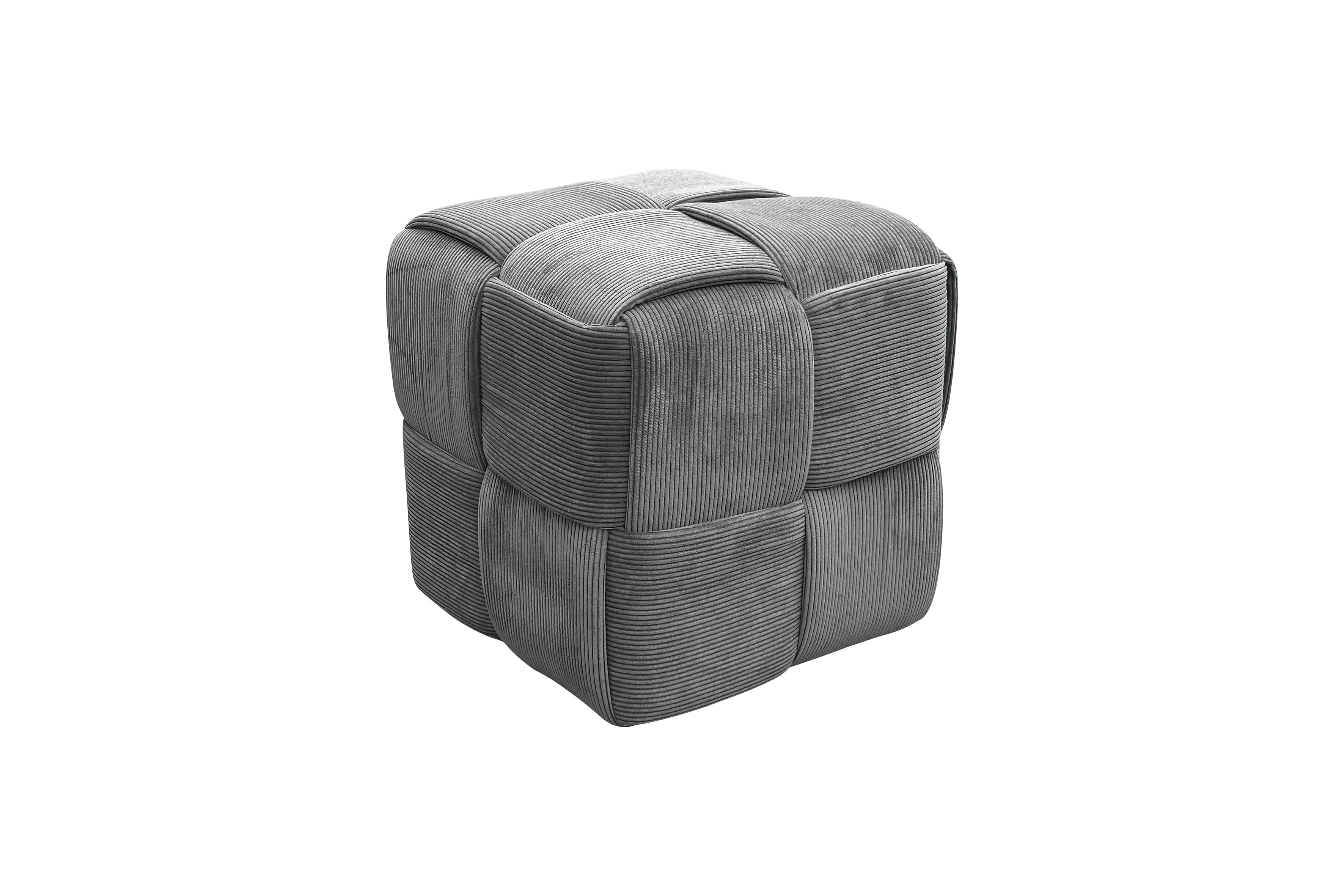 byLIVING Pouf URBAN, Cordbezug grau, Vollpolster, B 40, H 40, T 40 cm 