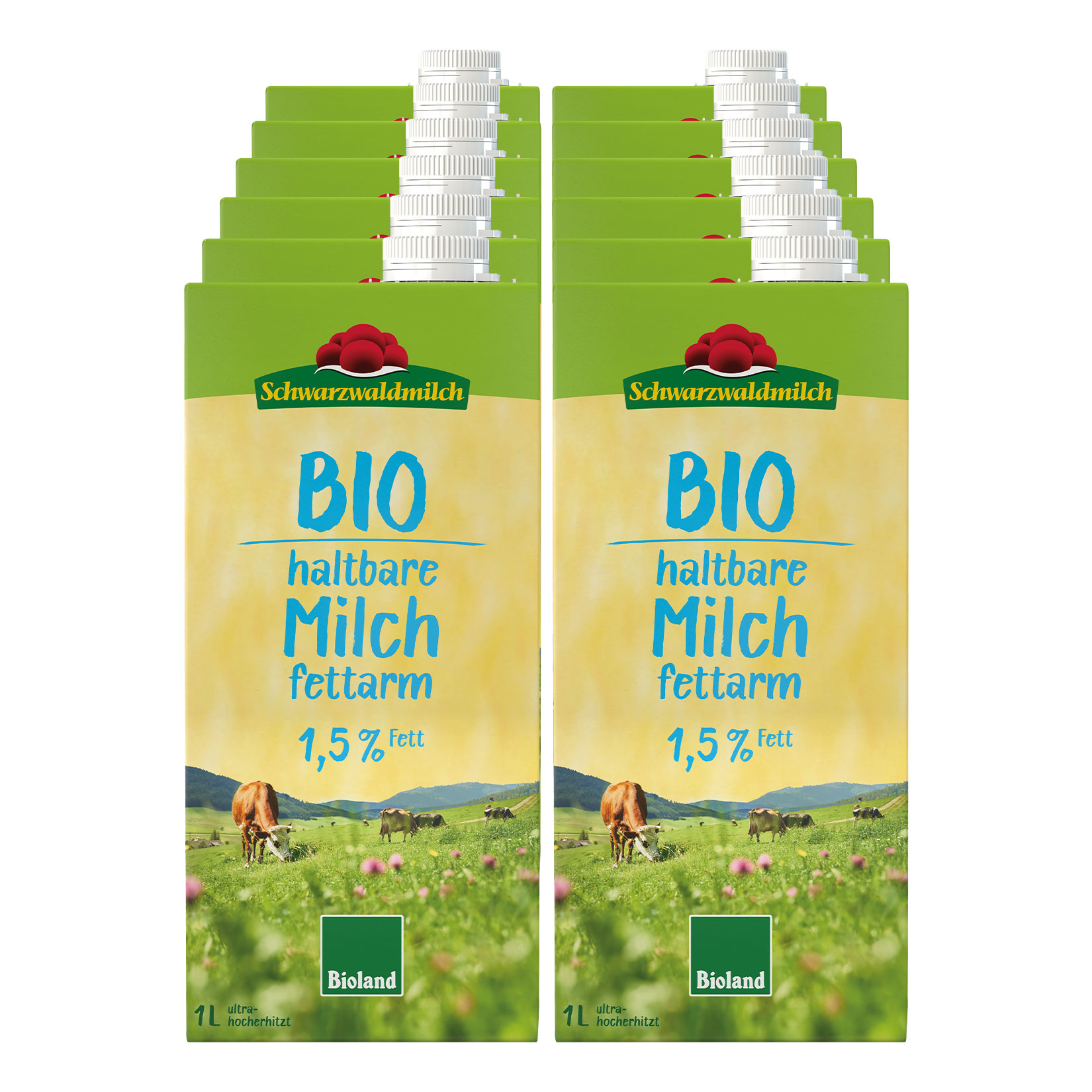 Schwarzwaldmilch Bio H-Milch 1,5 % 1 Liter, 12er Pack - Bild 1