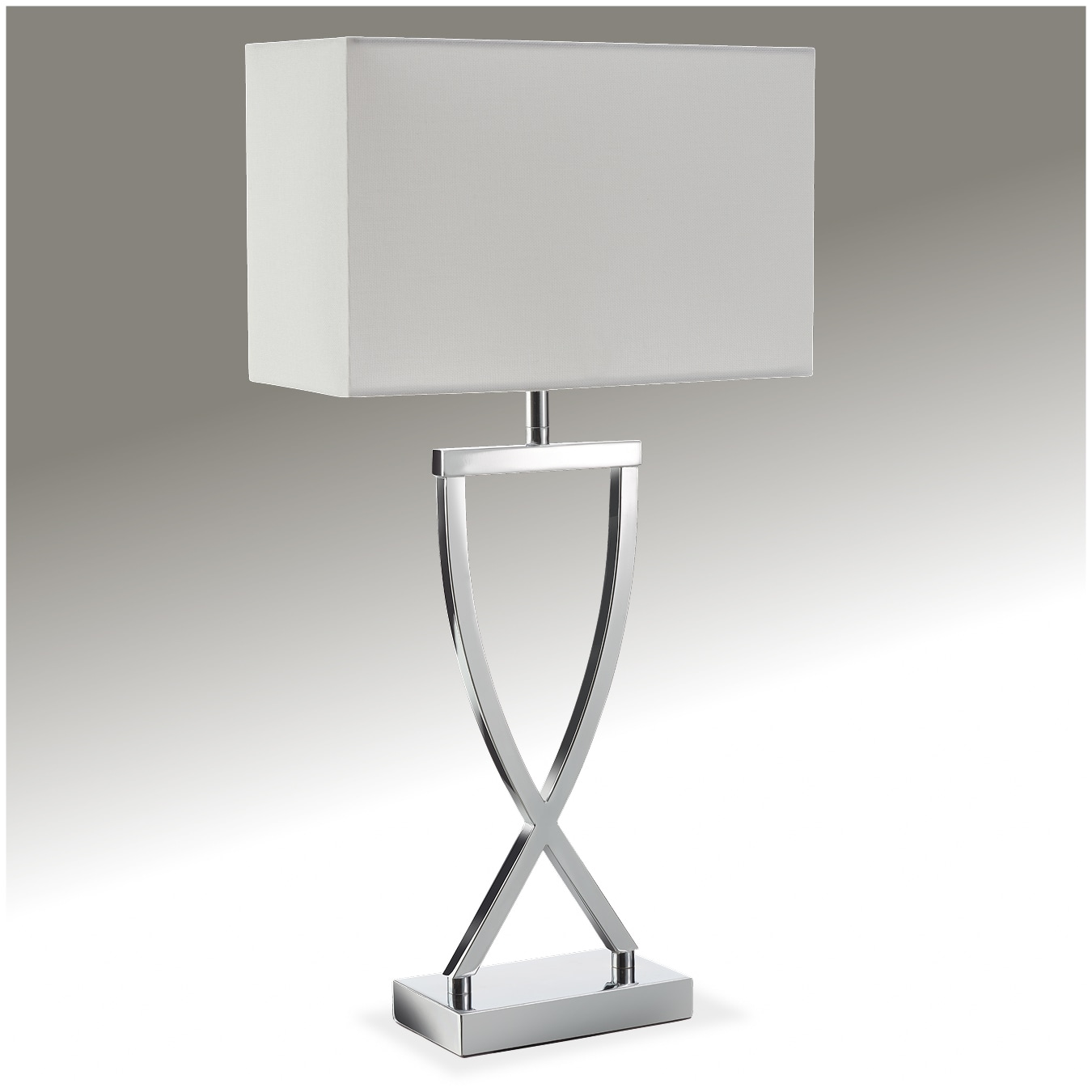 tectake&reg; Tischleuchte, modernes Design, blendfreies Licht, Kippschalter am Kabel, 27 x 12 x 51,5 cm 