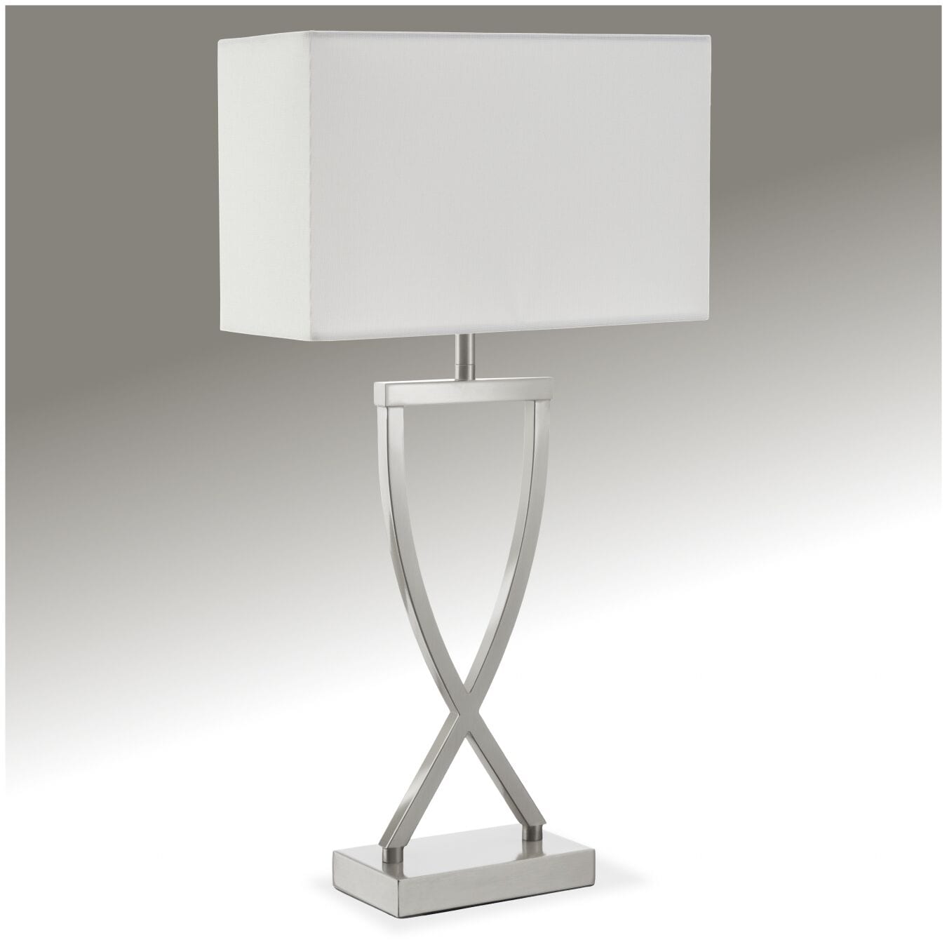 tectake&reg; Tischleuchte, modernes Design, blendfreies Licht, Kippschalter am Kabel, 27 x 12 x 51,5 cm 
