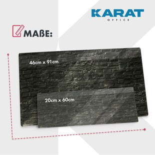 Karat office Design-Glas-Memoboard | Stone | Schwarz 